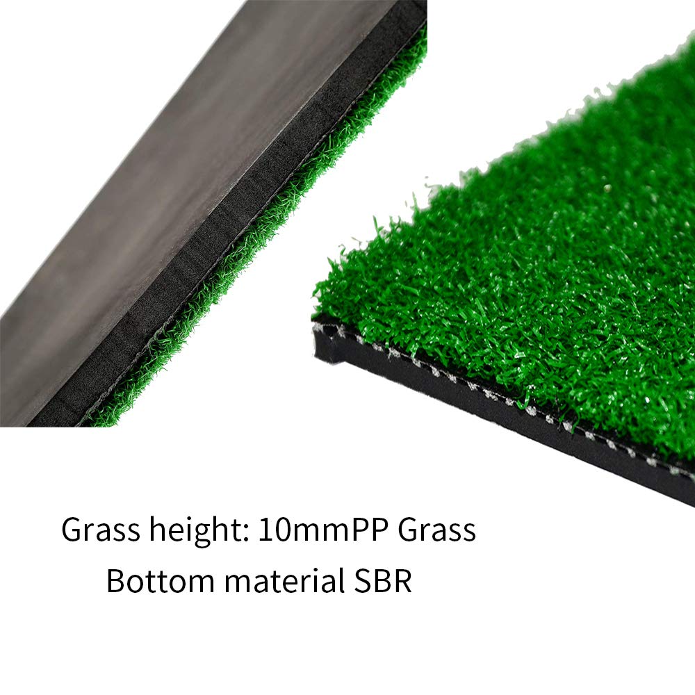 12"x24" Golf Mat, Practice Hitting Mat with Rubber Tee Holder Realistic Grass - Opticdeals