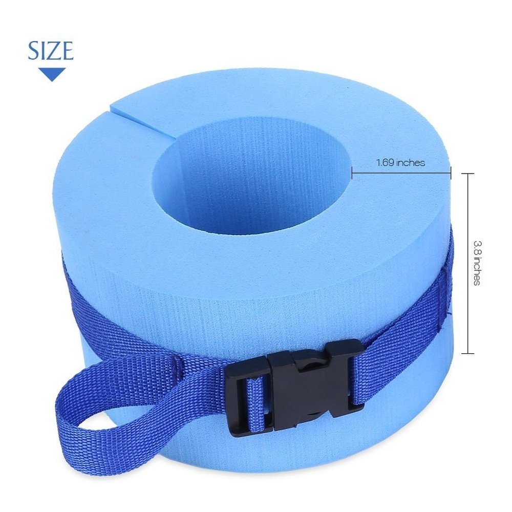 Foam Swim Aquatic Cuffs, Water Aerobics Float Ring Fitness Exercise Set, Ankles - Opticdeals