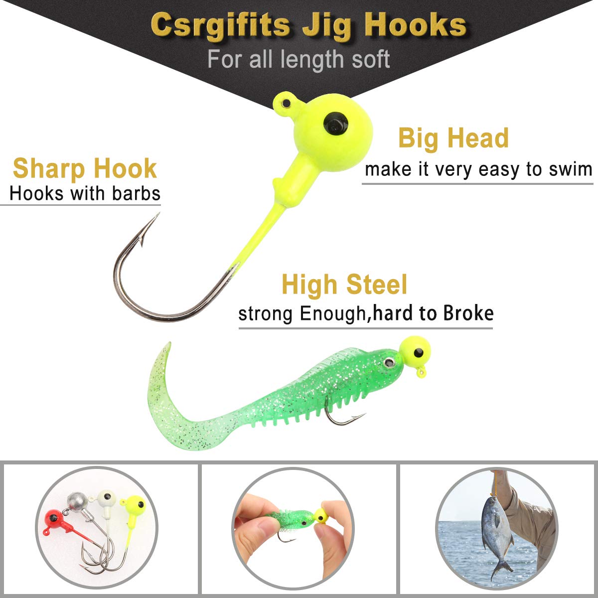 208 pcs Fishing Accessories Kit, Including Jigs Hooks, Treble Hooks, Bullet Sink - Opticdeals