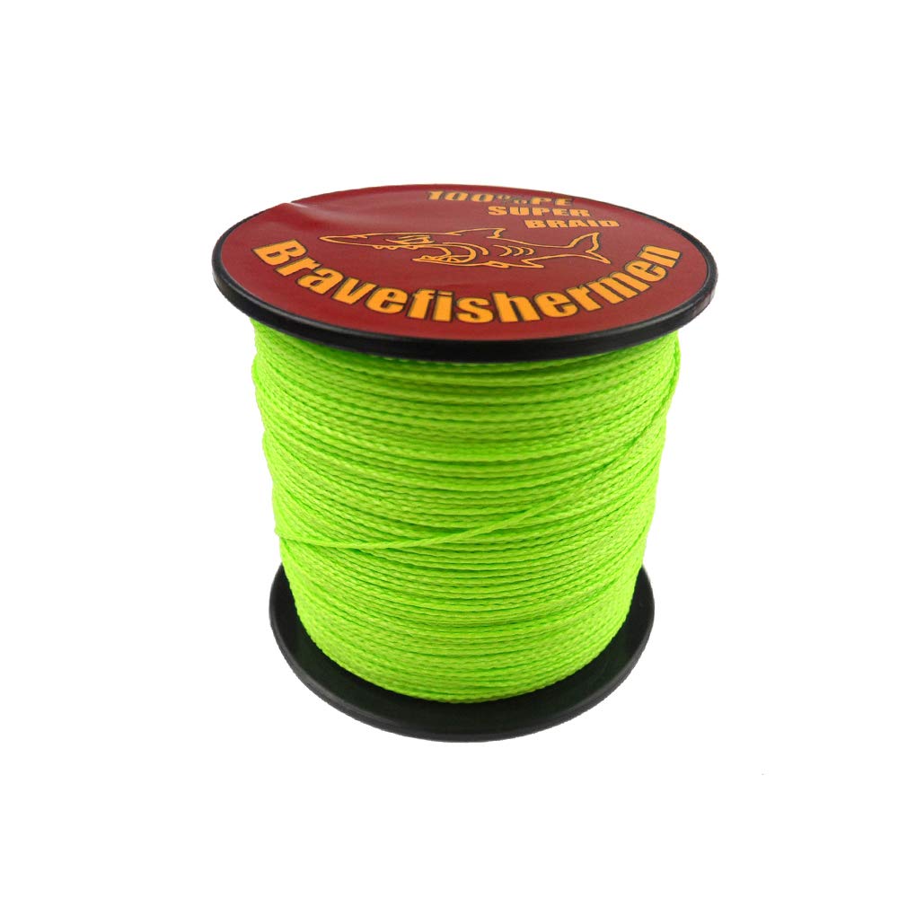 100% PE 4 Strands Braided Fishing Line Fishing Line Green - Opticdeals