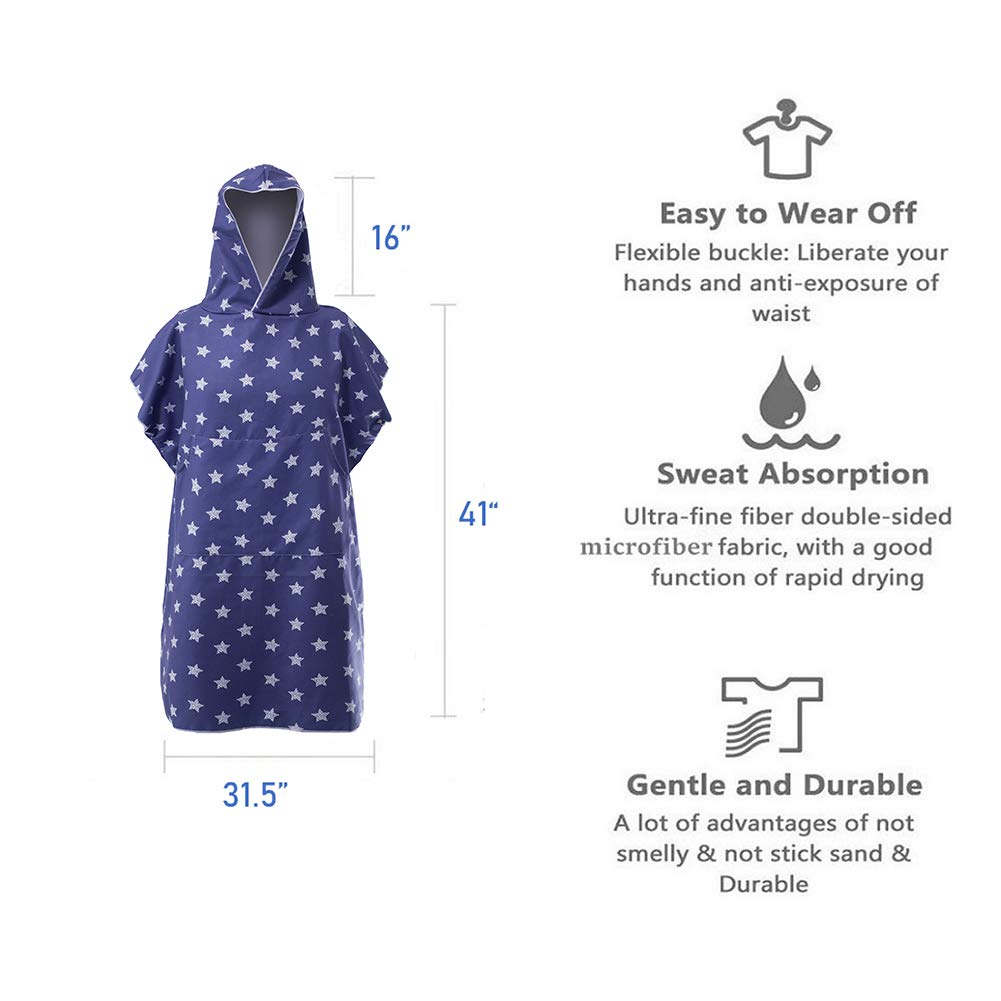 Hooded Beach Bath Towel Poncho for Toddler Boys & Girls - Opticdeals