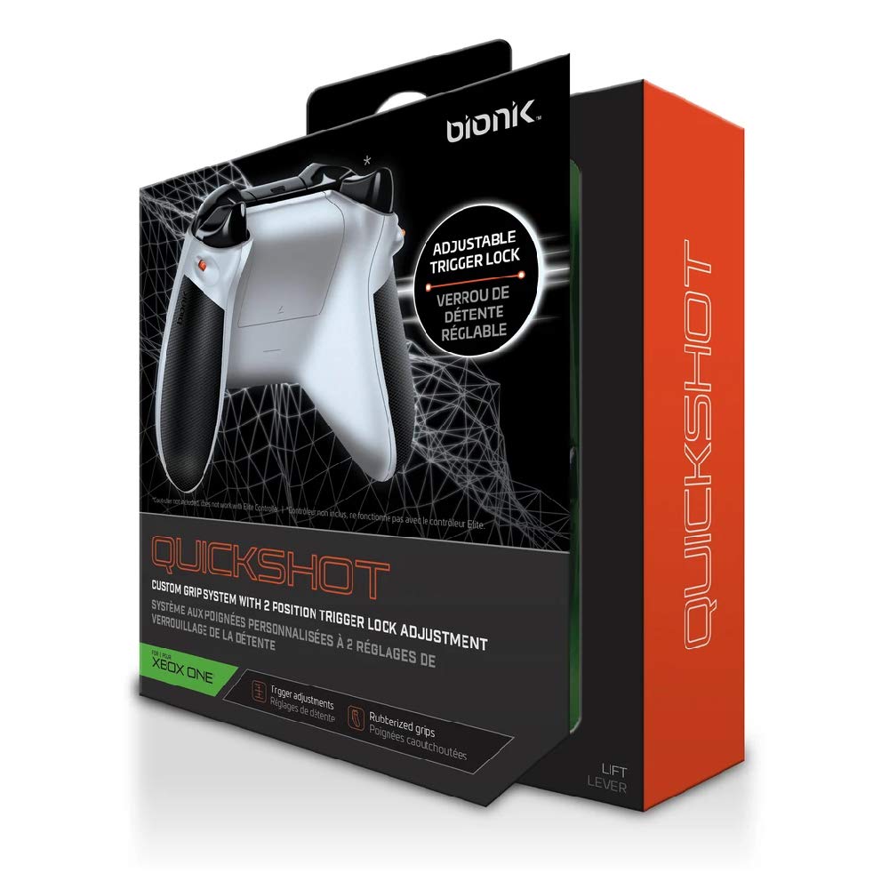 Bionik Quickshot Trigger Grips for Xbox One: Better Grip, Faster Response Time- White - Xbox One - Opticdeals