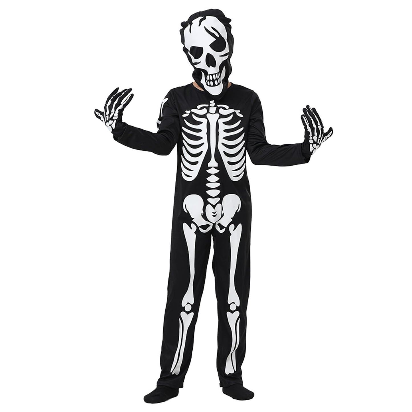 Nituyy Halloween Skeleton Costume Kids Glow in The Dark Skelebone Costume Boys - Opticdeals