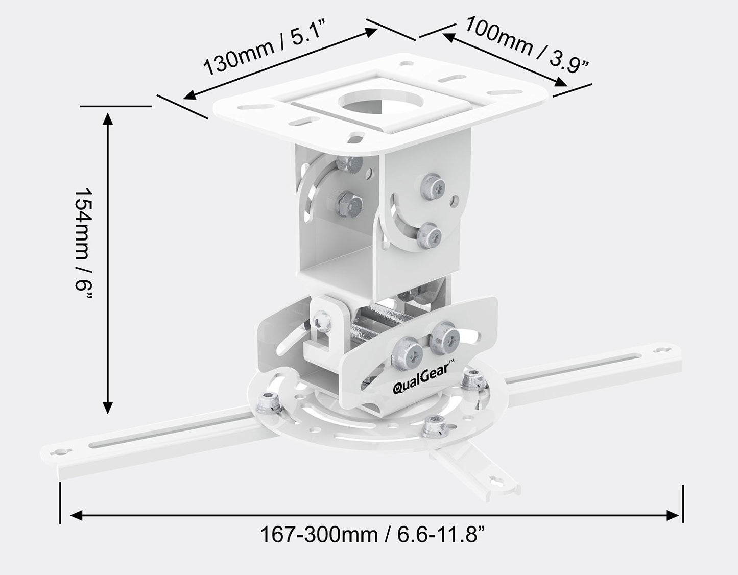 QualGear PRB-717-Wht Ceiling Mount Projector Accessory - Opticdeals