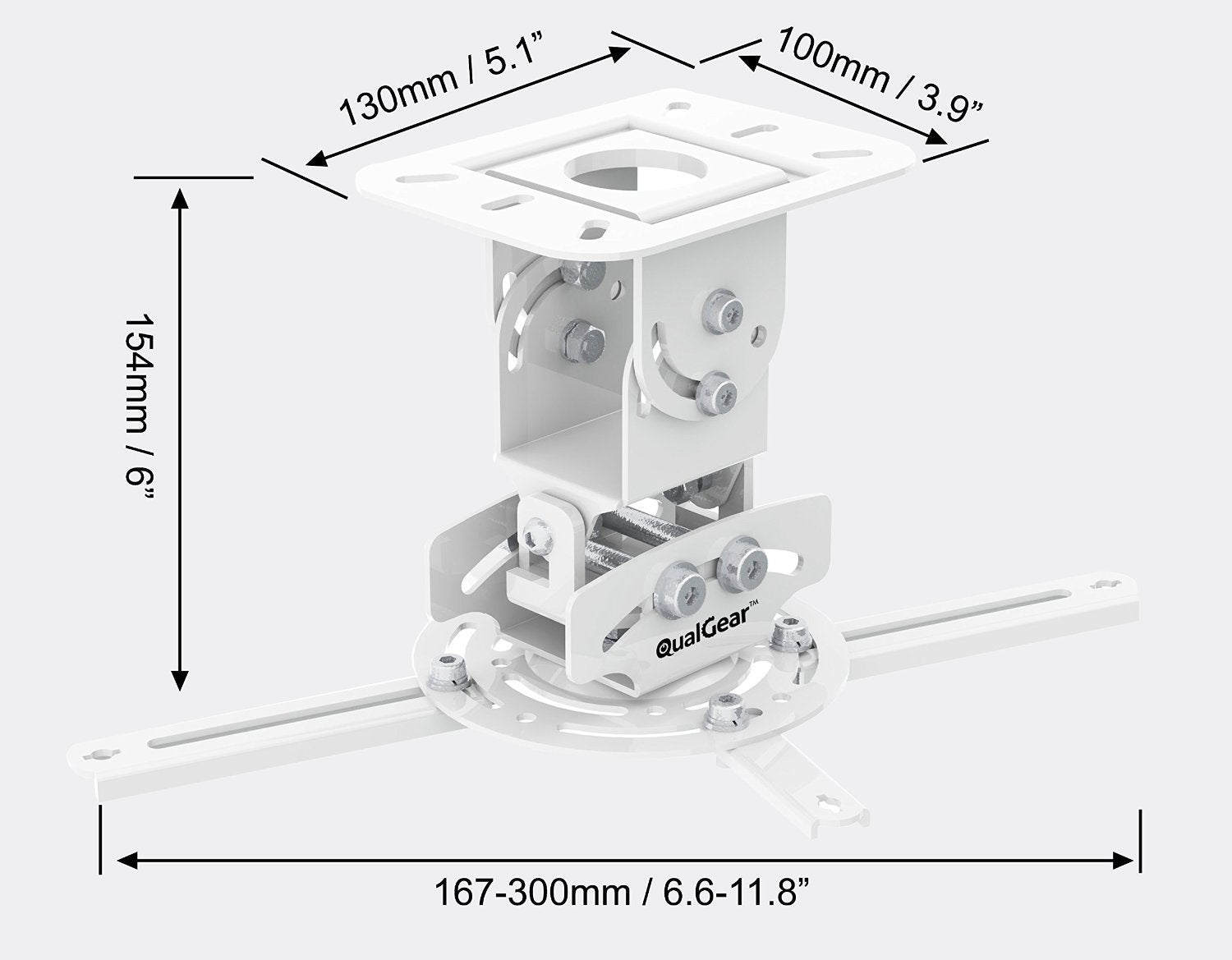 QualGear PRB-717-Wht Ceiling Mount Projector Accessory - Opticdeals