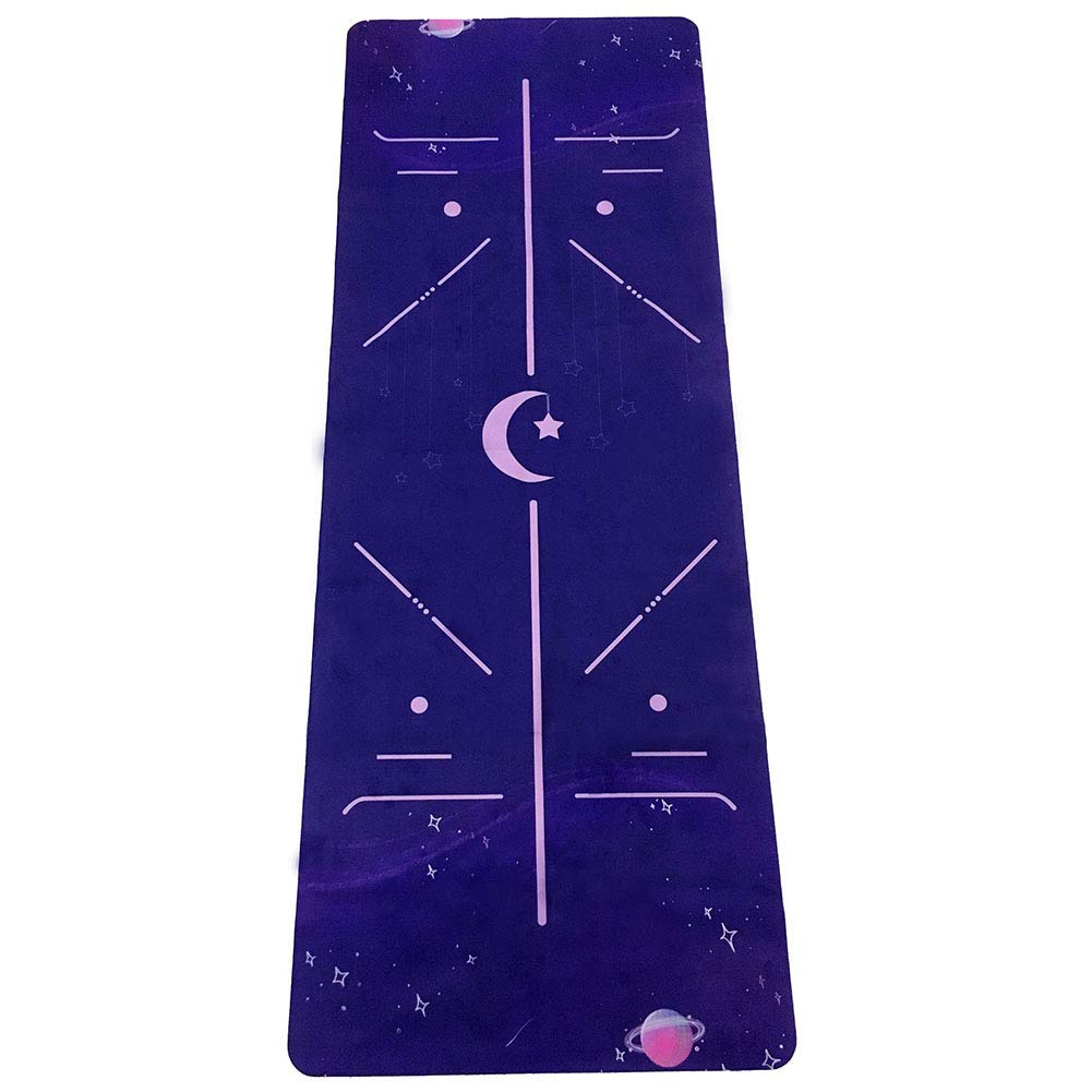 Foldable Travel Yoga Mat with Carrying Bag Portable Non Slip 1.5mm Thin Exercise Mat for Hot Yoga Pilates Gym Workout Sports Purple - Opticdeals