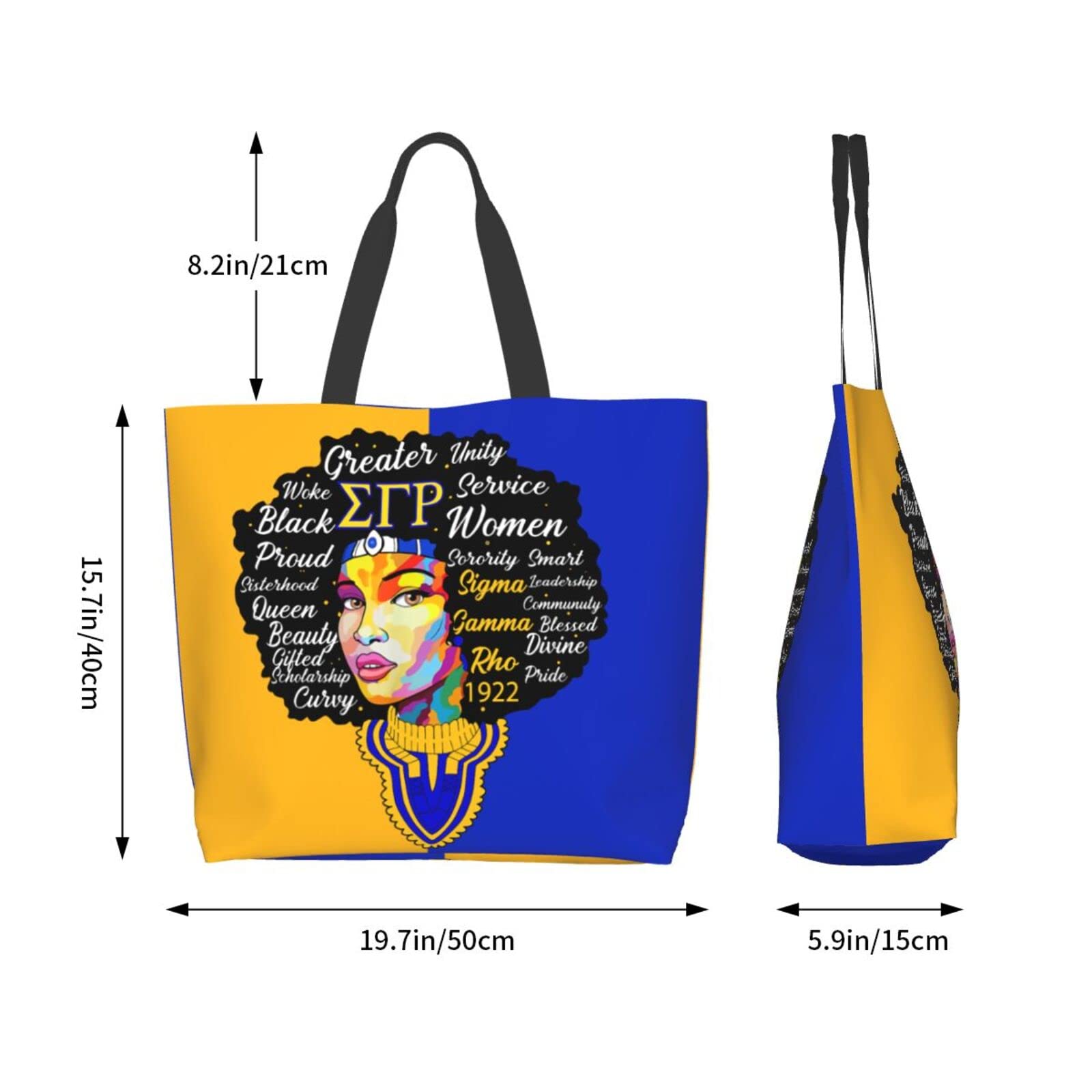 Sigma Gamma Rho Tote Bag Sorority Gifts Reusable Large Capacity Women Shoulder - Opticdeals