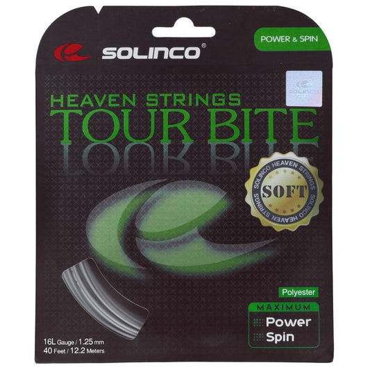 Solinco Tour Bite Soft (17-1.20mm) Tennis String (Silver) - Opticdeals