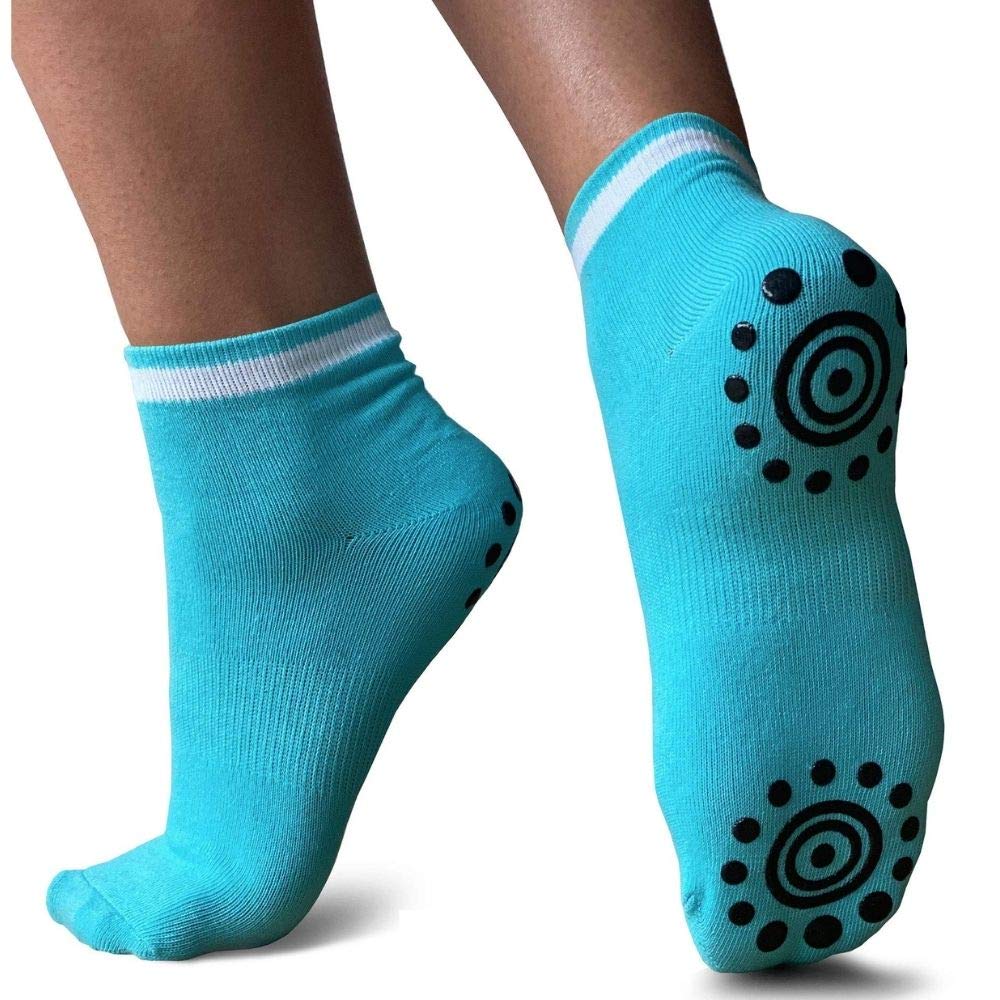 Yoga Socks Non Slip Skid Socks with Grips 6pc Sz 6-9 Pilates Ballet Barre Socks - Opticdeals