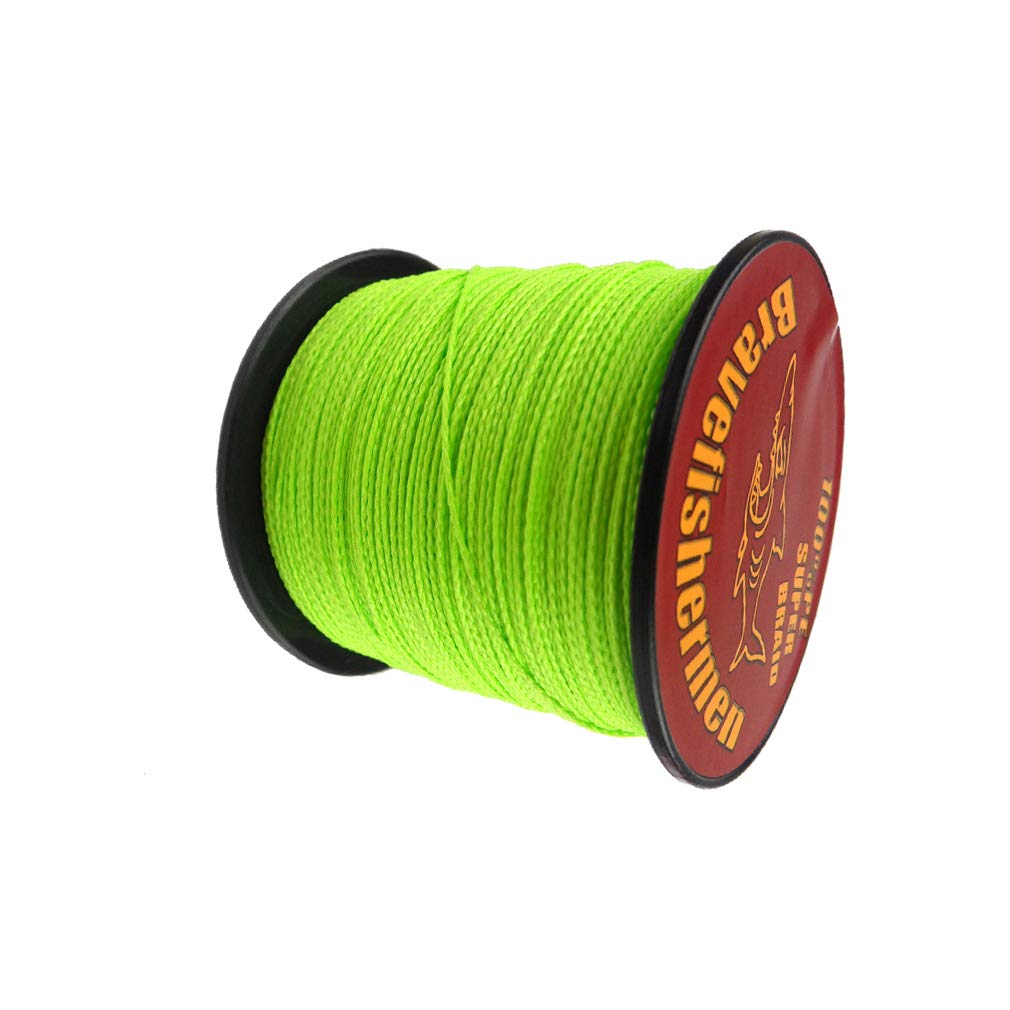 100% PE 4 Strands Braided Fishing Line Fishing Line Green - Opticdeals