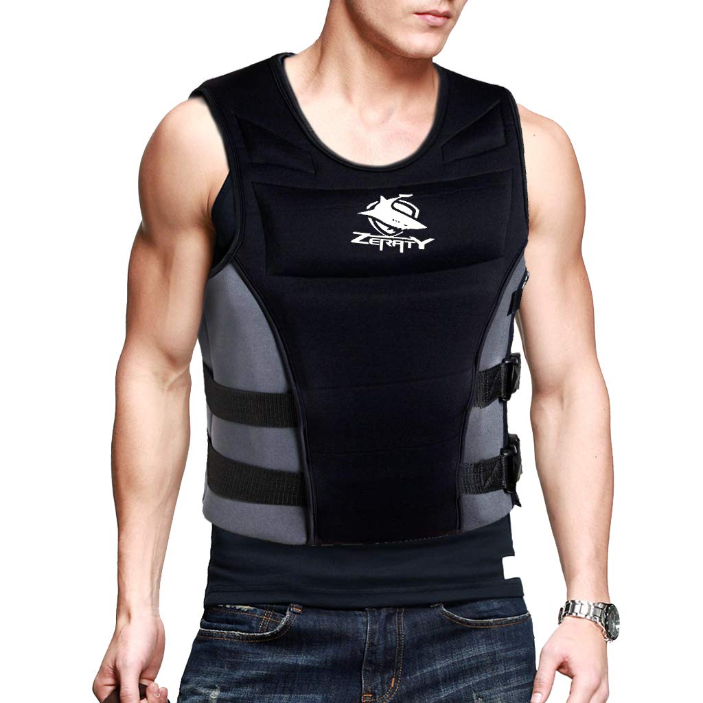 Zeraty Life Jacket Adult Impact Vest Size M Black Ski|CE Proof 50N - Opticdeals