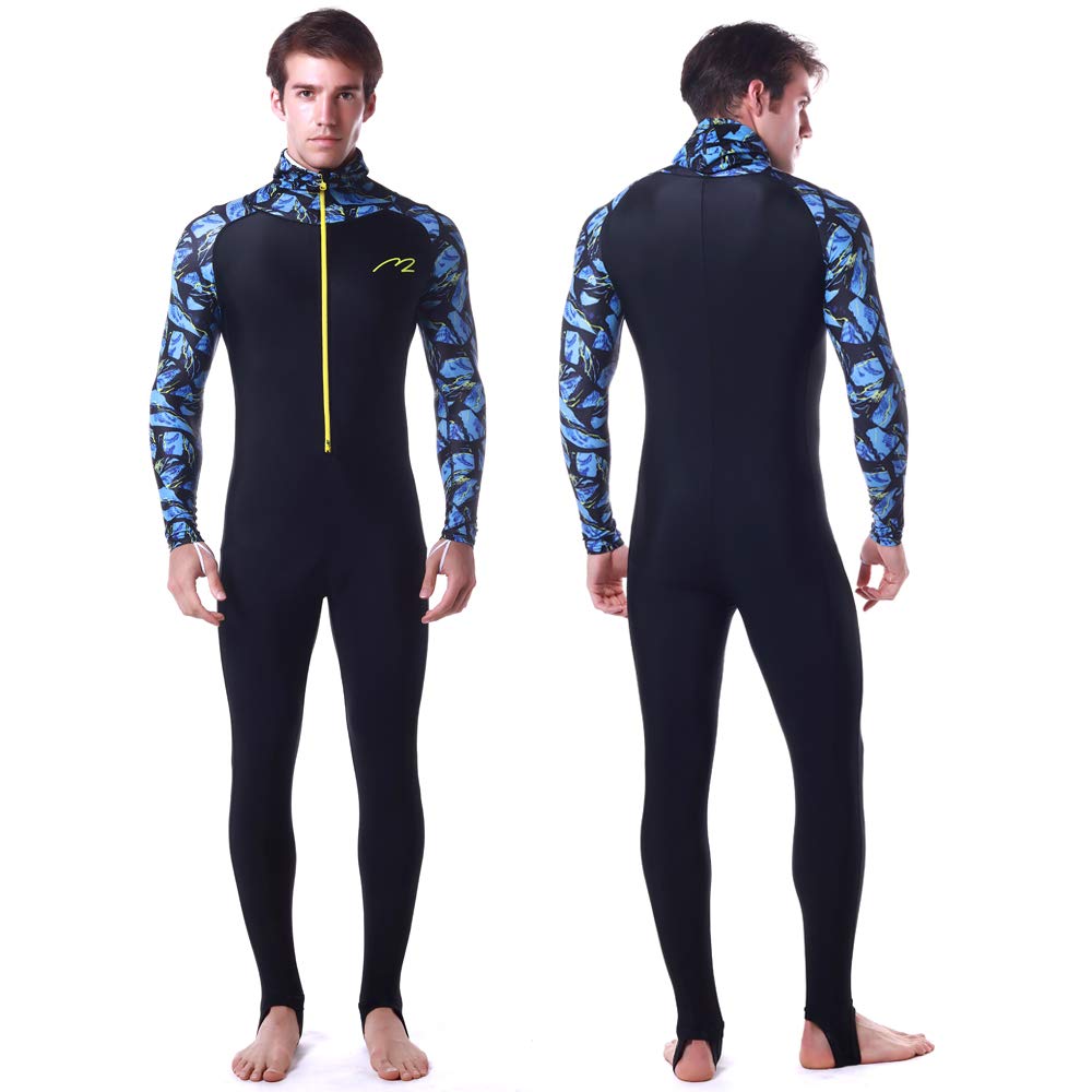 Wetsuit Full Suits for Women or Men Sz Med Modest Full Body Diving Suit & Breathable Sports Skins for Running Snorkeling Swimming 1009 (017-MAN, M) - Opticdeals