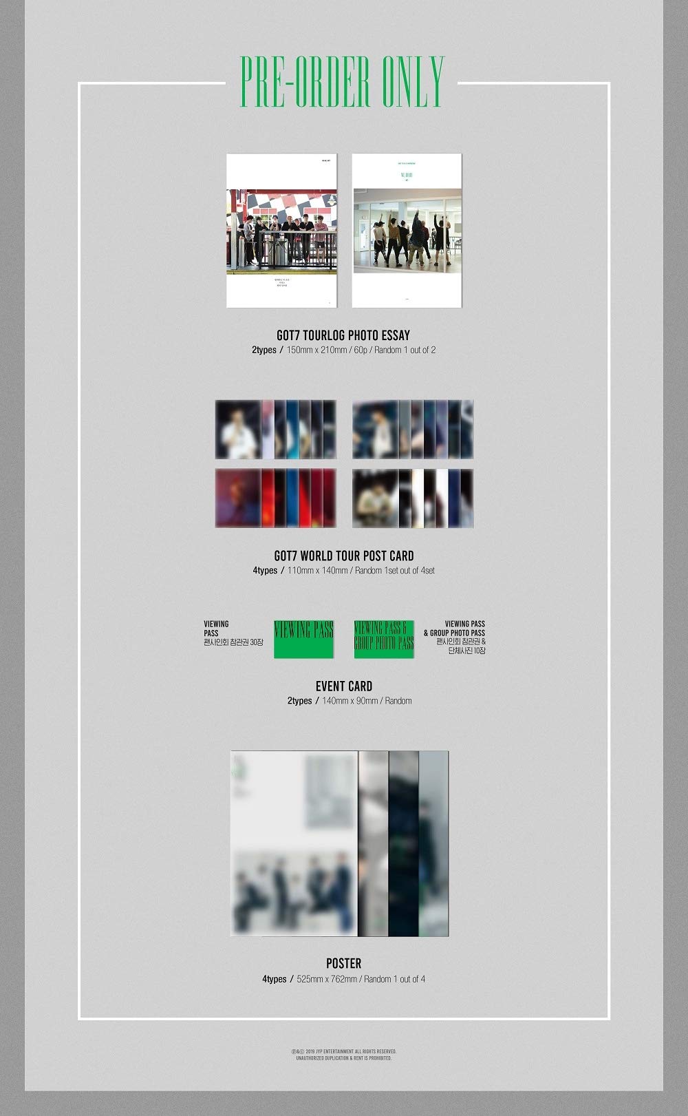 JYP GOT7 - Call My Name [Random ver.] Album+Folded Poster+Double Side Extra Photocards Set - Opticdeals