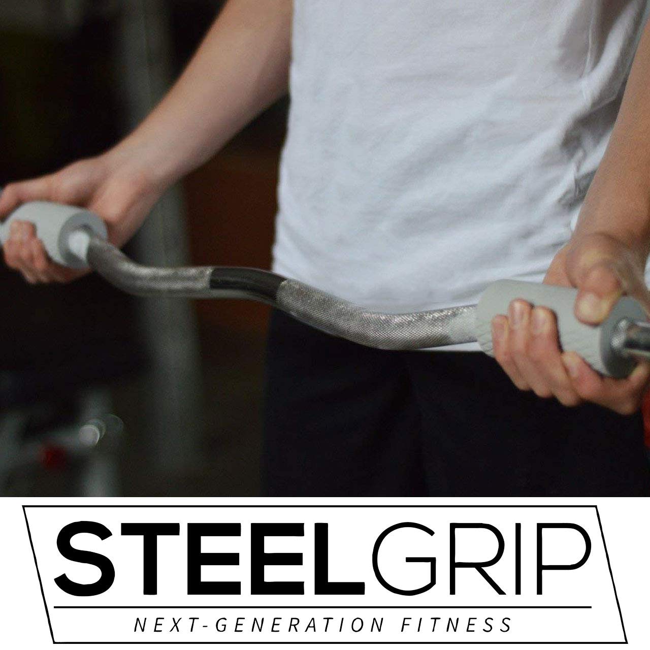 Steelgrip Thick Bar Grips for Dumbbell and Barbell, Fat Silicone Arm Blasters - Opticdeals