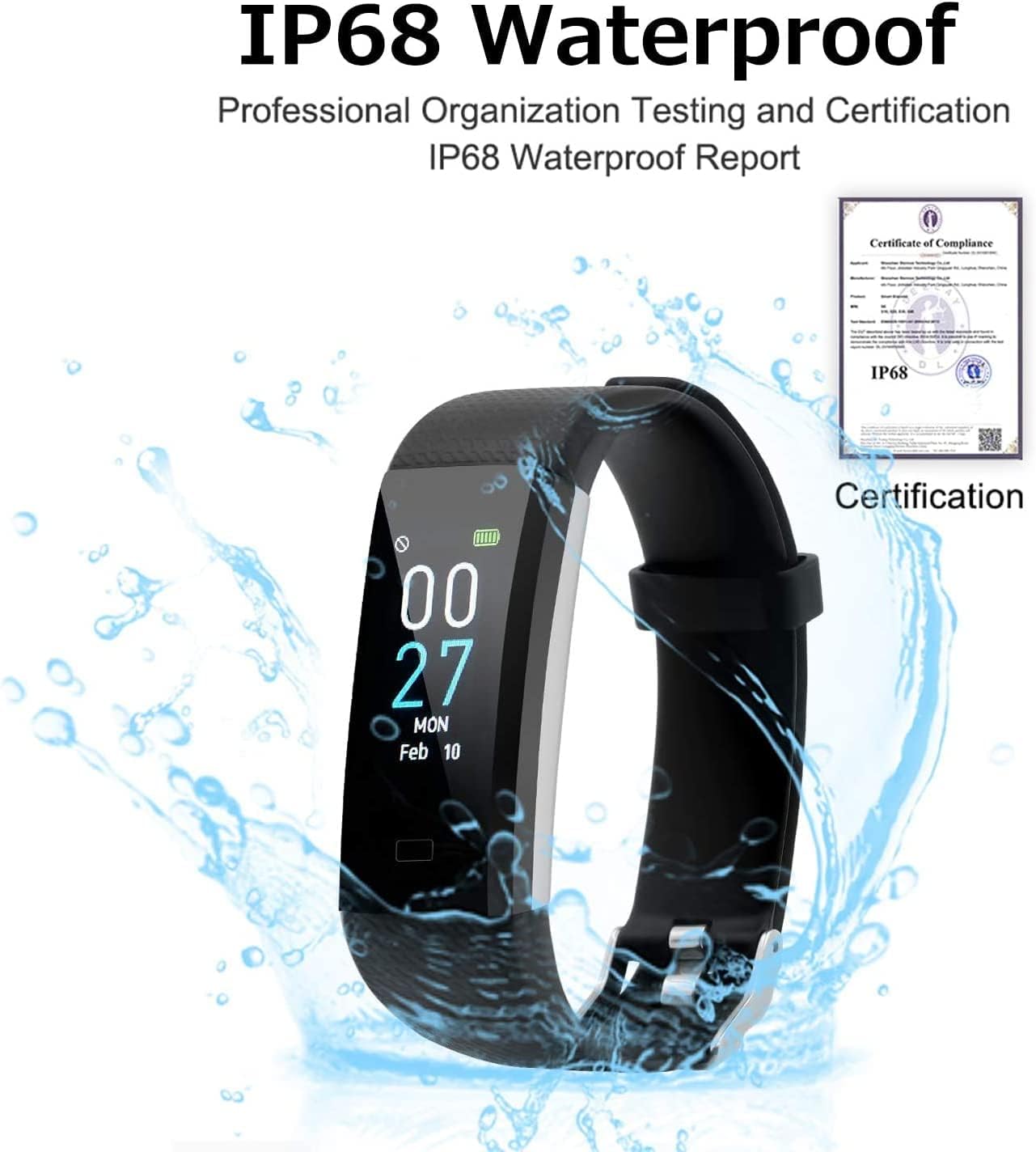 Fitness Tracker with Heart Rate Blood Pressure Blood Oxygen - Opticdeals