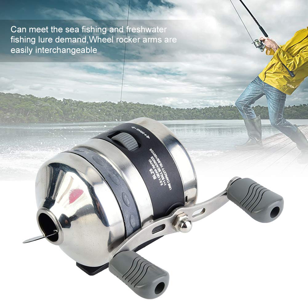 Yongfer BL25 Shot Fishing Wheel Metal Fish Built-in Line Casting Fishing Reel - Opticdeals