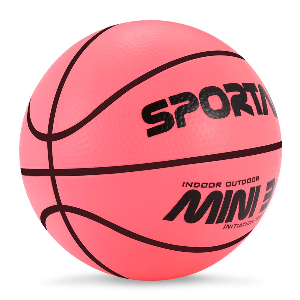 Stylife 5inch Mini Basketball for Kids, Trampoline Basketballs Inflatable Ball Environmental Protection Material,Soft and Bouncy Pink - Opticdeals