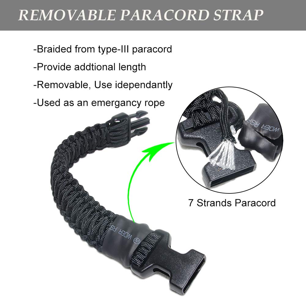 2 Point Rifle Sling 550 Paracord Gun Sling Quick Adjust Gun Shoulder Strap Removable Paracord Survival Strap HK Hooks Two Point Hunting Sling (HK Hooks) - Opticdeals