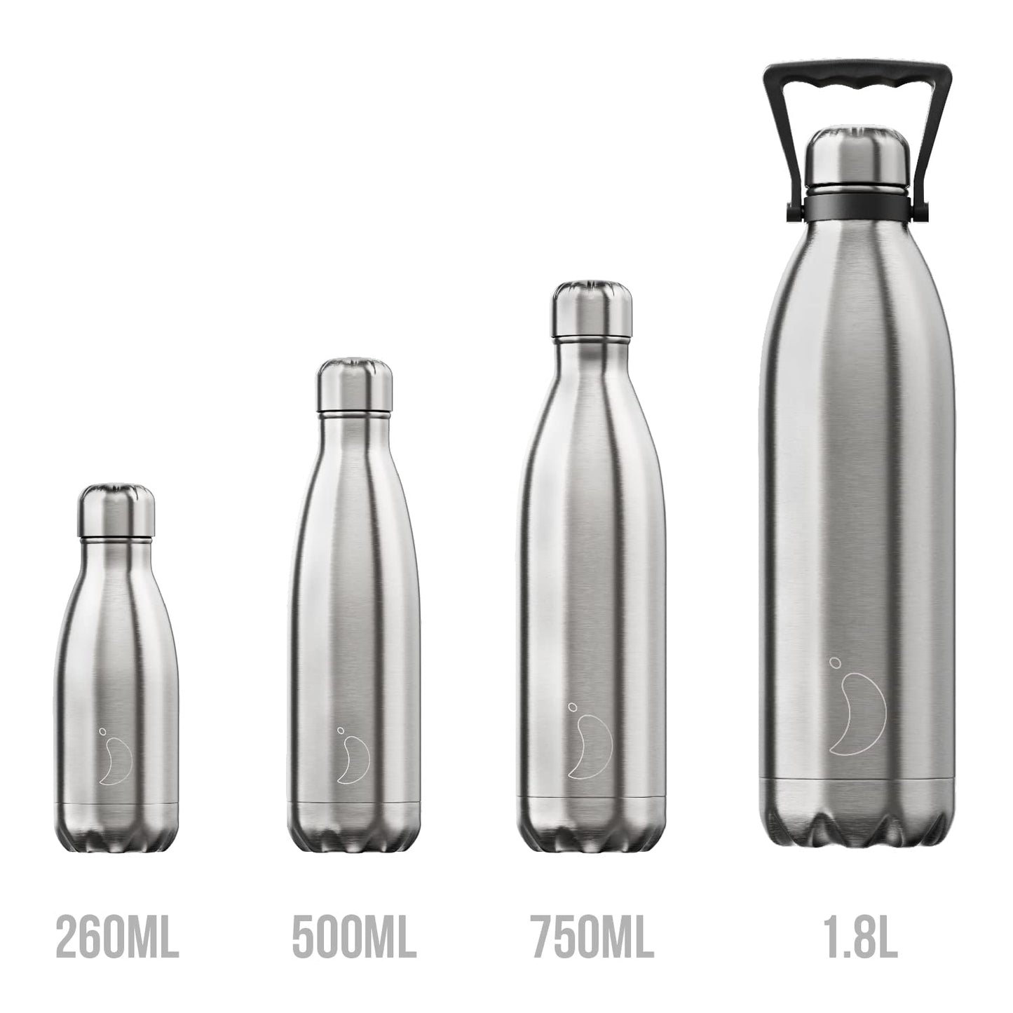 Chilly's Water Bottle | Stainless Steel and Reusable | Leak Proof, Sweat Free | Pastel Green | 260ml - Opticdeals