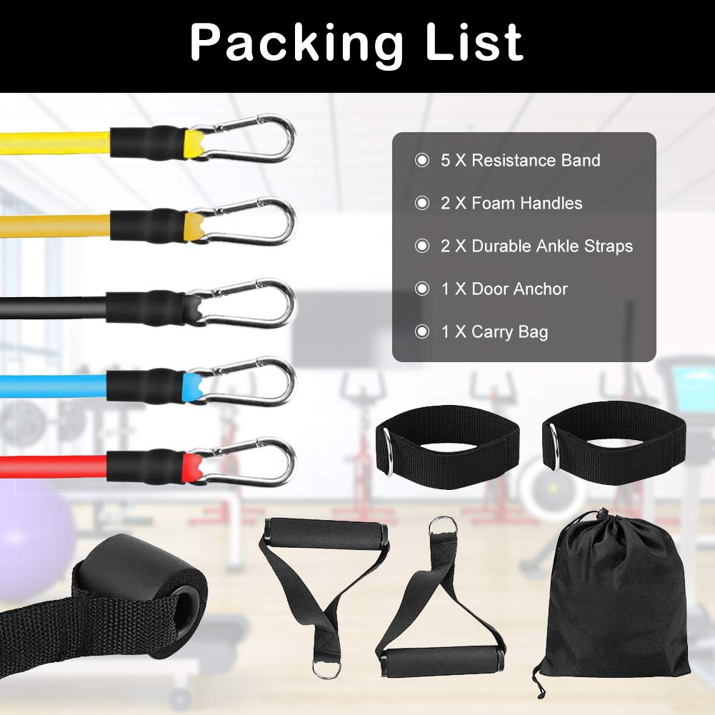 Workout Resistance Bands, Resistance Cords for Shoulder Exercise Comes with 2 - Opticdeals