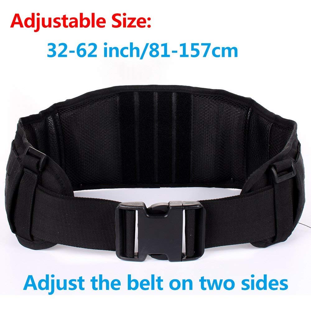 MiLuck Molle War Belt Tactical Belts for Men Adjustable Padded hsgi Battle Belts Heavy Duty with Quick Release Military Utility Shooting Game Paintball Hunting Sports Outdoor Black - Opticdeals