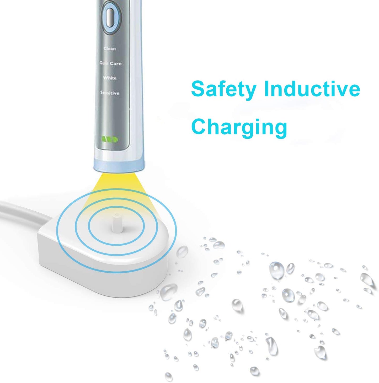 Replacement Charger Base for Philips Sonicare Electric Toothbrush HX6100, Travel Charger for Philips Sonicare HX3000 / HX6000 / HX8000 / HX9000 Series