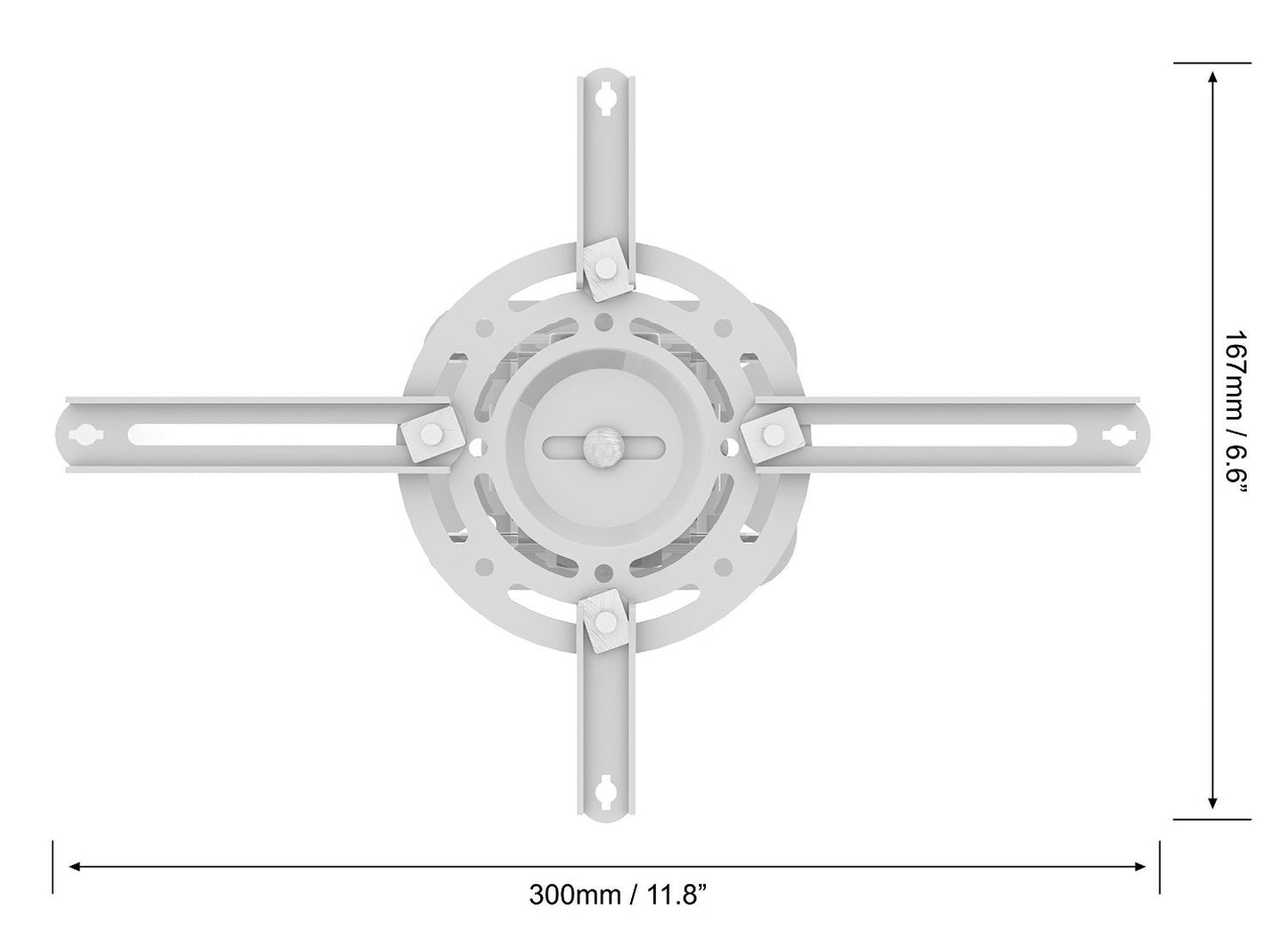 QualGear PRB-717-Wht Ceiling Mount Projector Accessory - Opticdeals