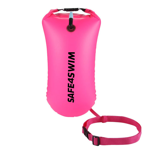 SAFE4SWIM 15L Pull Swim Buoy for Swimming Adult Open Water Be Bright Be Seen & - Opticdeals