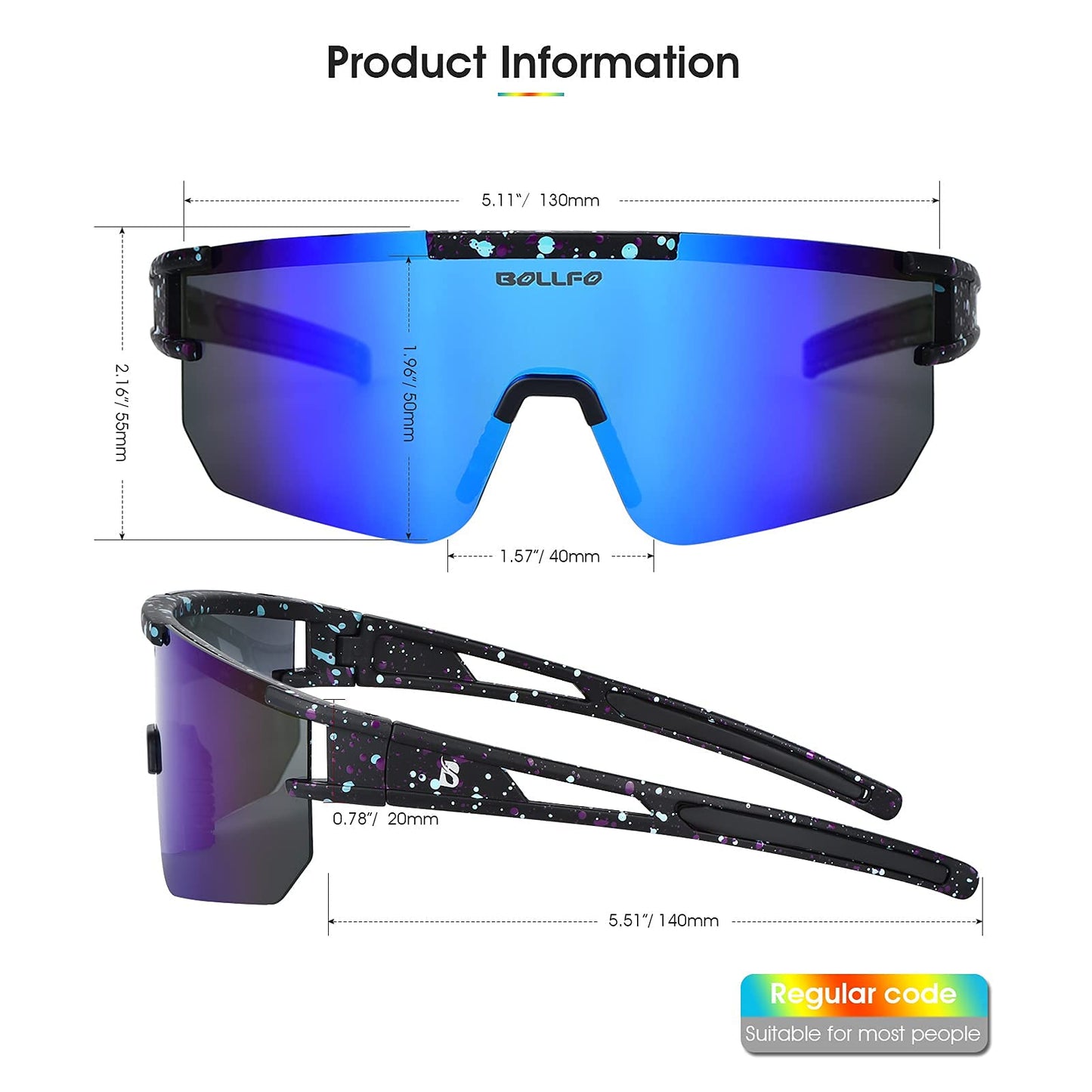 Zdatt Polarized Cycling Glasses Riding Baseball Sunglasses UV Protection Outdoor - Opticdeals