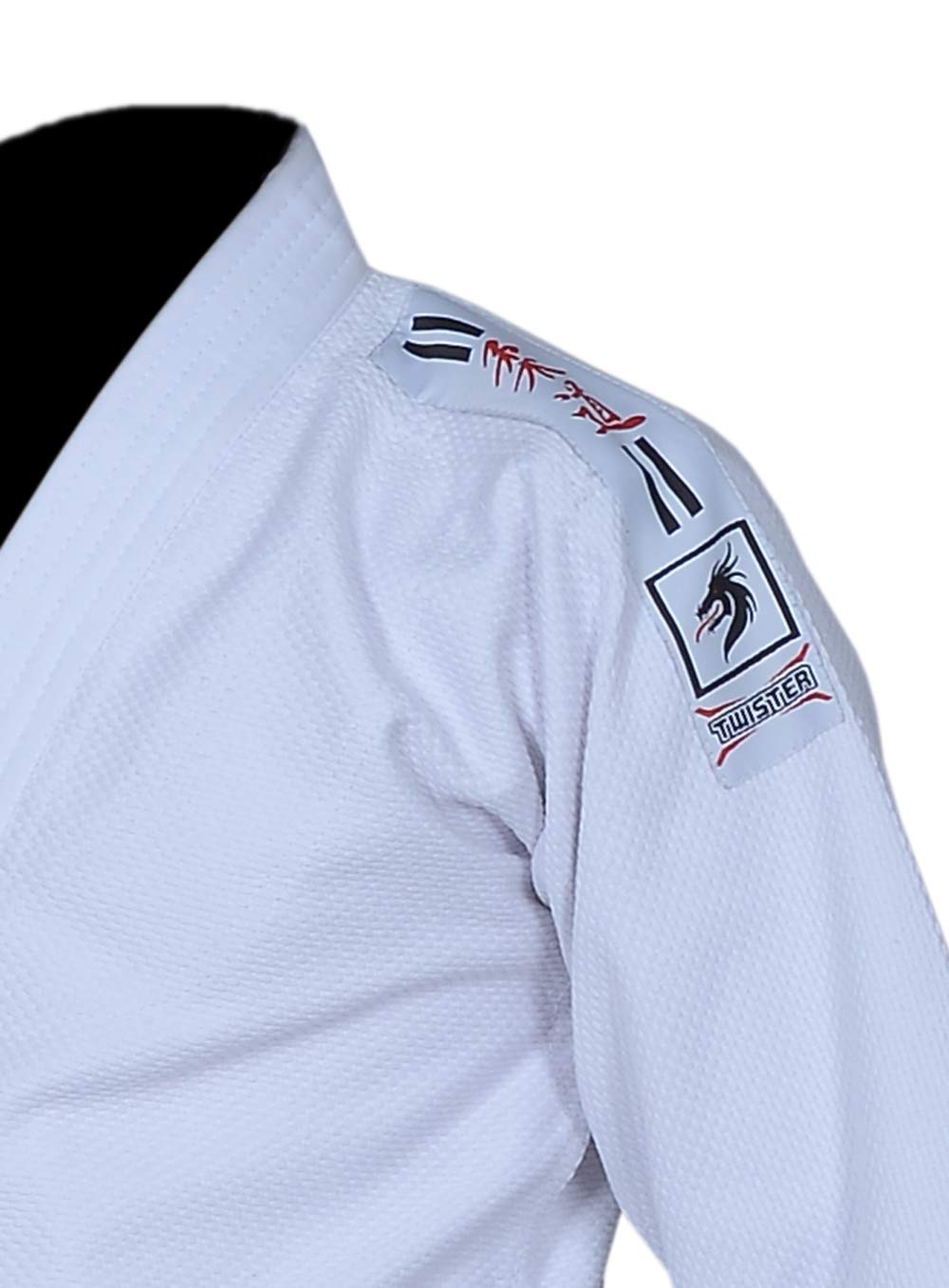 Twister Judo Gi Black Tiger Judo Uniform  (White, 5)  With Free Belts - Opticdeals