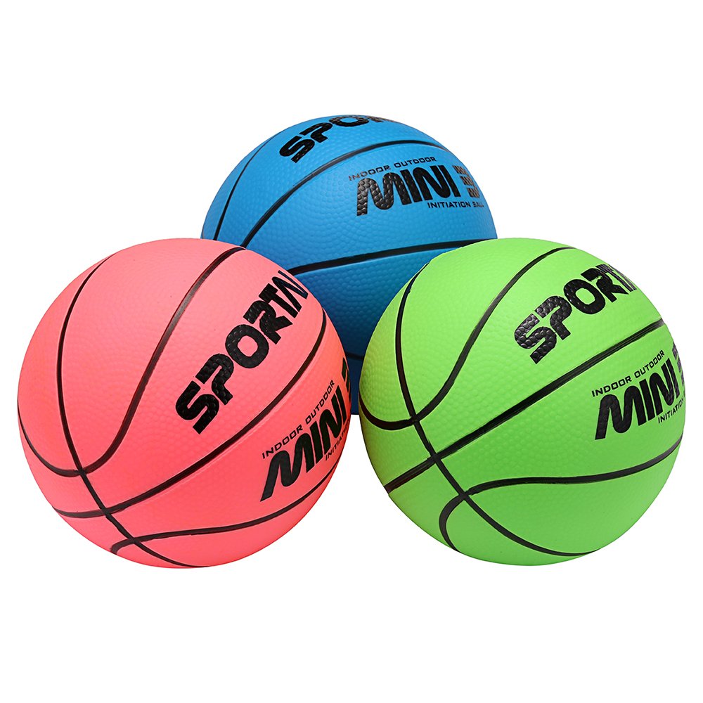 Stylife 5inch Mini Basketball for Kids, Trampoline Basketballs Inflatable Ball Environmental Protection Material,Soft and Bouncy Pink - Opticdeals