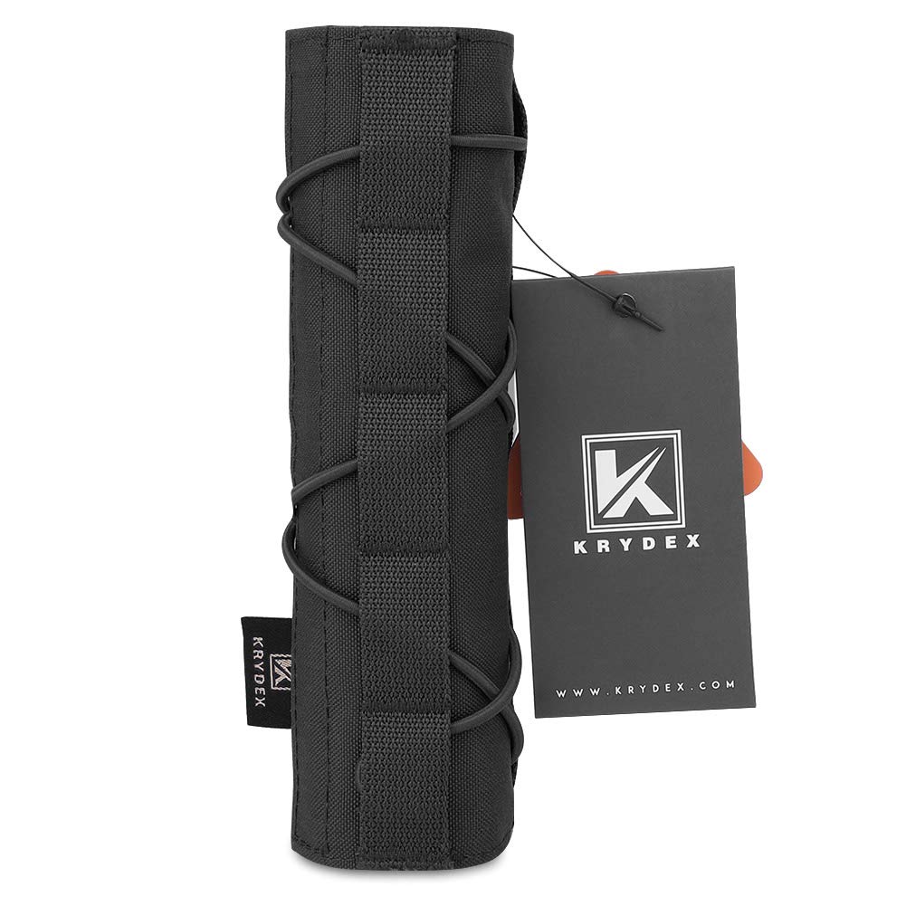 KRYDEX Tactical Airsoft Suppressor Cover 7 inch/18cm (BK) - Opticdeals