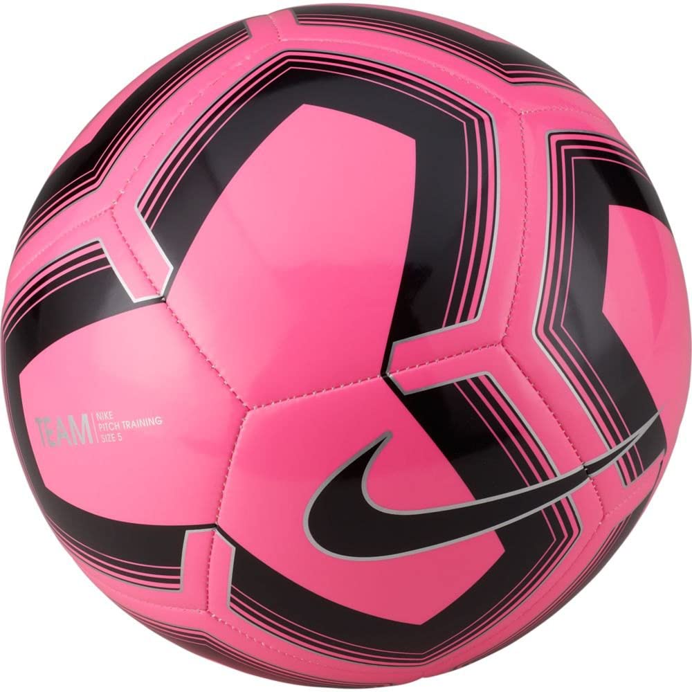 Nike Pitch Training Soccer Ball SC3893 Pink Blast/Black 5 Unisex-Adult - Opticdeals