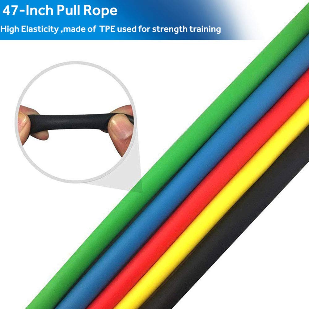 Resistance Bands Set 11pcs 100lbs of Total Weight Resistance - Opticdeals