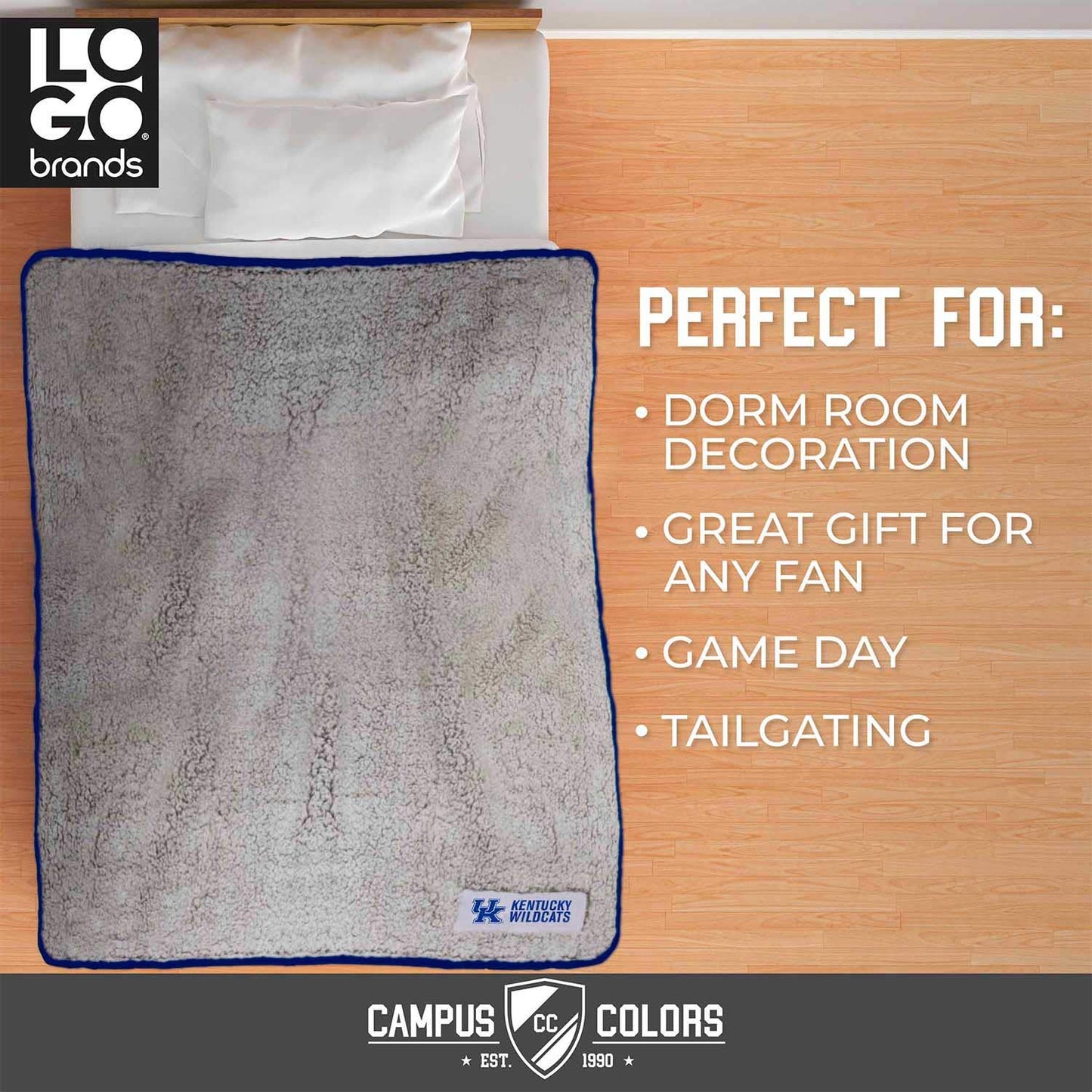 Logo Frosty Fleece 60 X 50 Blanket (Kentucky Wildcats - Multicolor,) - Opticdeals