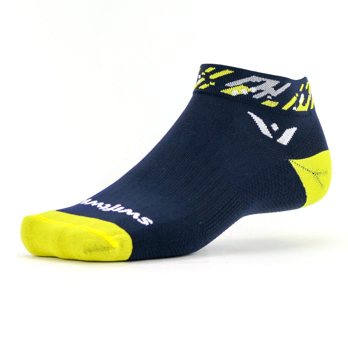 Swiftwick- VISION ONE Flash | Cycling & Running Socks Size L/XL | Wicking, All Day Comfort, Cushioned Ankle Socks | Yellow, Large/X-Large - Opticdeals