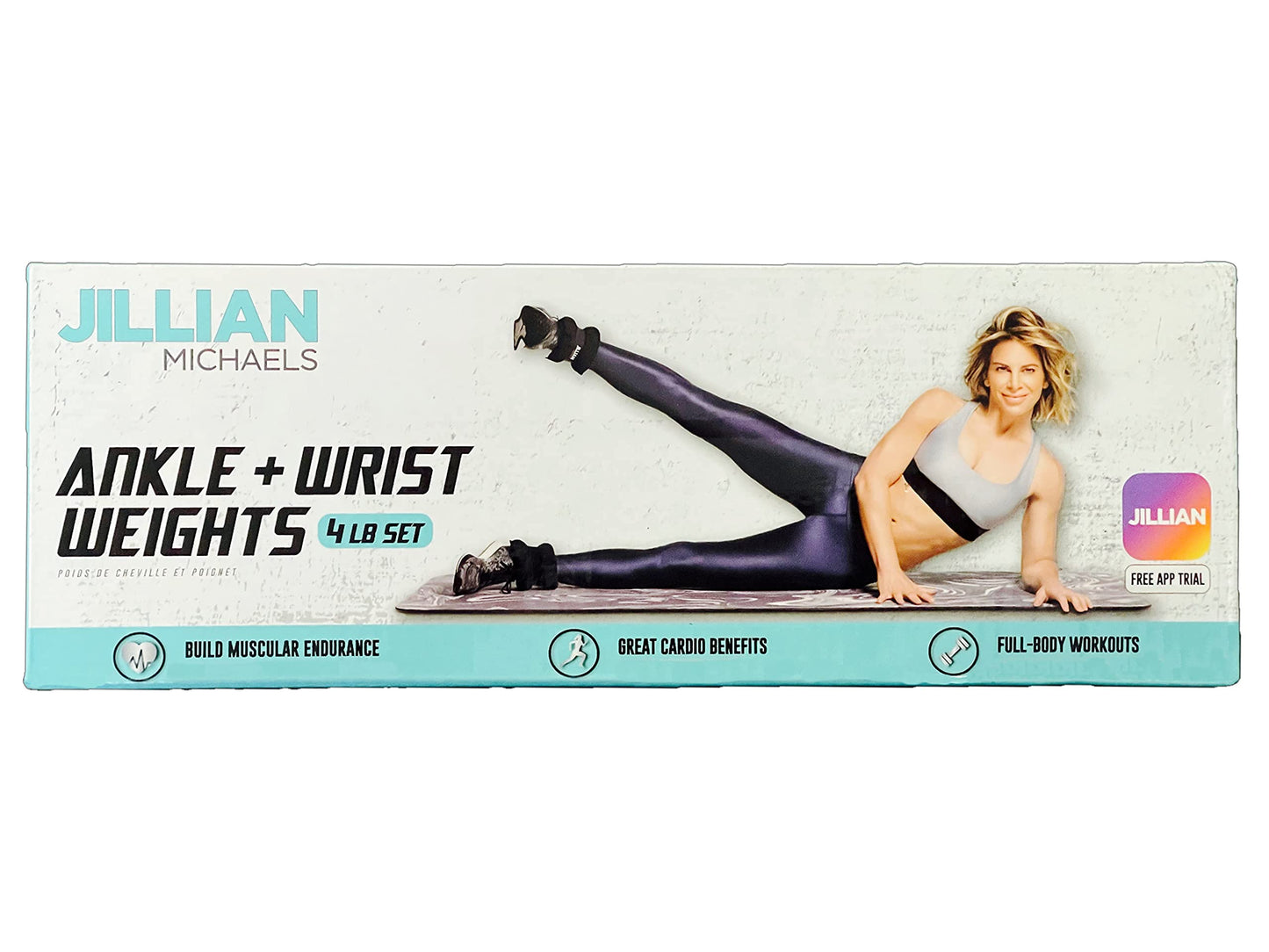 Jillian michaels ankle or wrist weight set 4lbs (adjustable for ankle or wrist) - Opticdeals