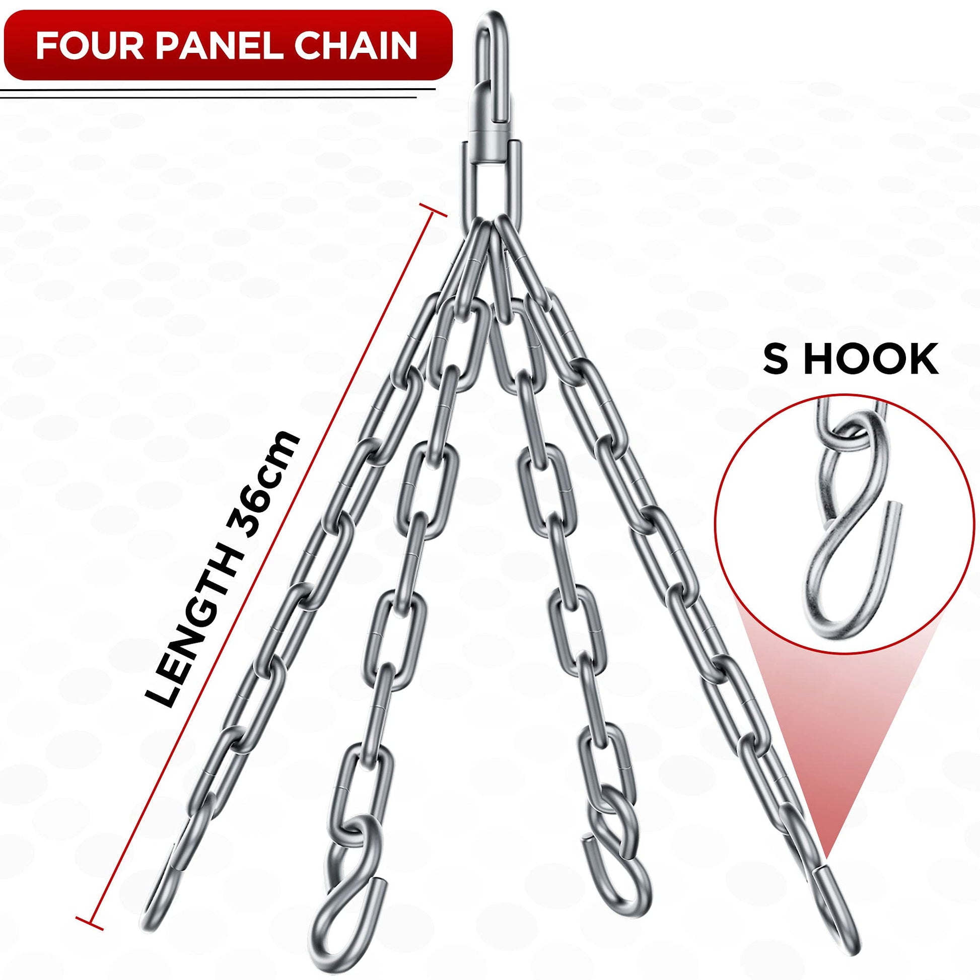 RDX Heavy Duty Boxing Punching Bag  Chains  Iron 4 Panel Wall Mount Punching MMA Training Hanger - Opticdeals