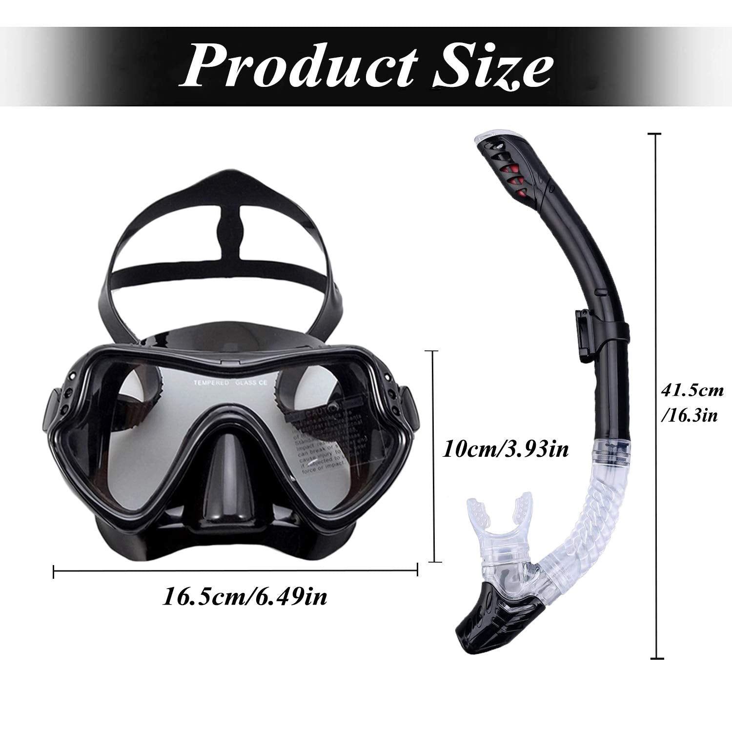 Snorkel Set, Snorkeling Mask Dry Top Anti-Fog Coated Glass Diving Snorkeling Package Set, Anti-Leak Free Breathing Snorkeling Packages with Ear Plugs Swimming Traning Equipment for Adults Youth Kids - Opticdeals