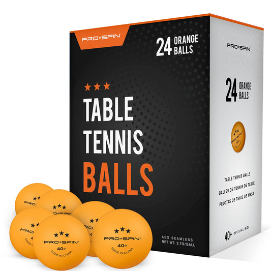 PRO SPIN Ping Pong Balls - Orange 3-Star 40+ Table Tennis Balls (Pack of 24) | - Opticdeals