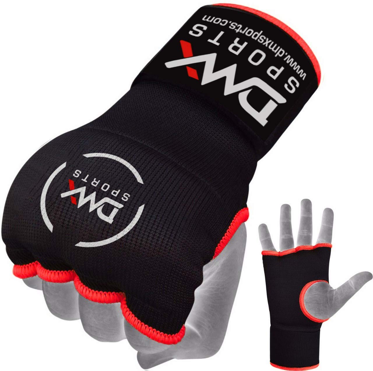 MMA Training Gloves With Wrist Wraps Padded Size L Black - Opticdeals