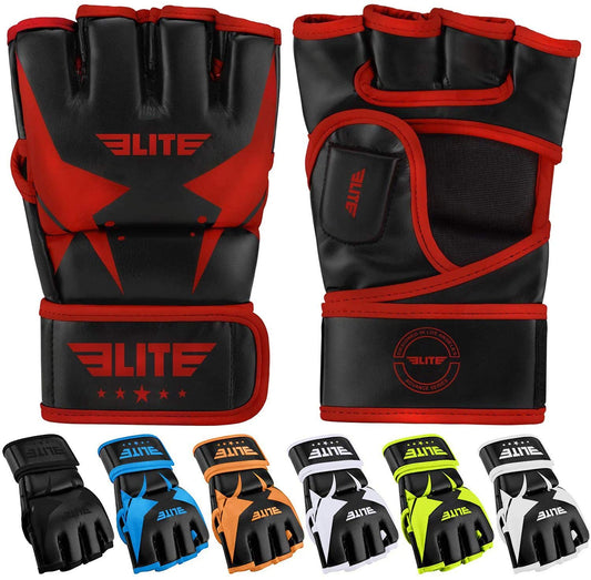 MMA UFC Gloves for Men, Women, and Kids, Elite Sports Best Mixed Martial Arts Sparring Training Grappling Fighting Gloves (Red/Black, Large/X-Large) - Opticdeals