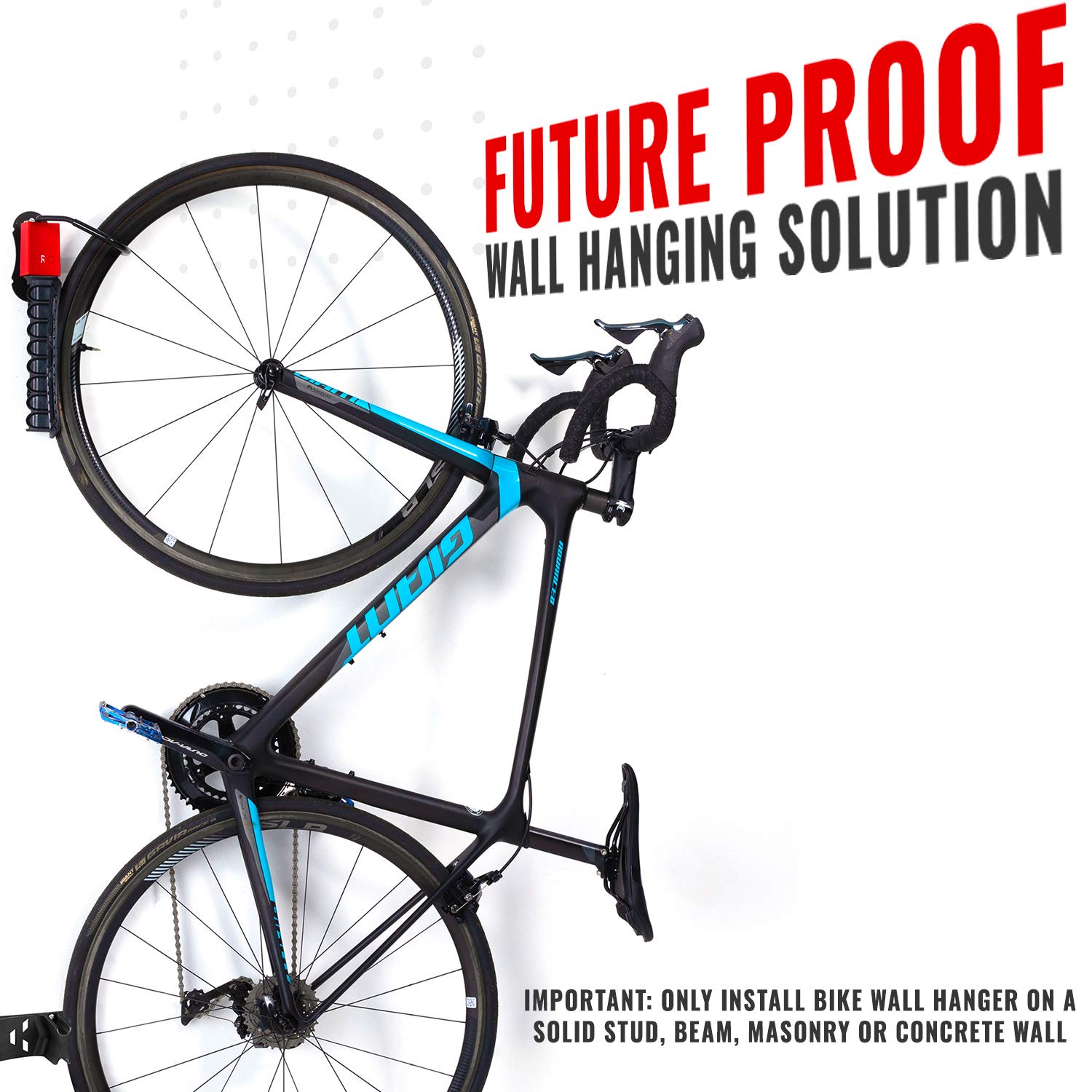 Vertical  Garage Bike Rack  Storage Mount Space Saver - Opticdeals