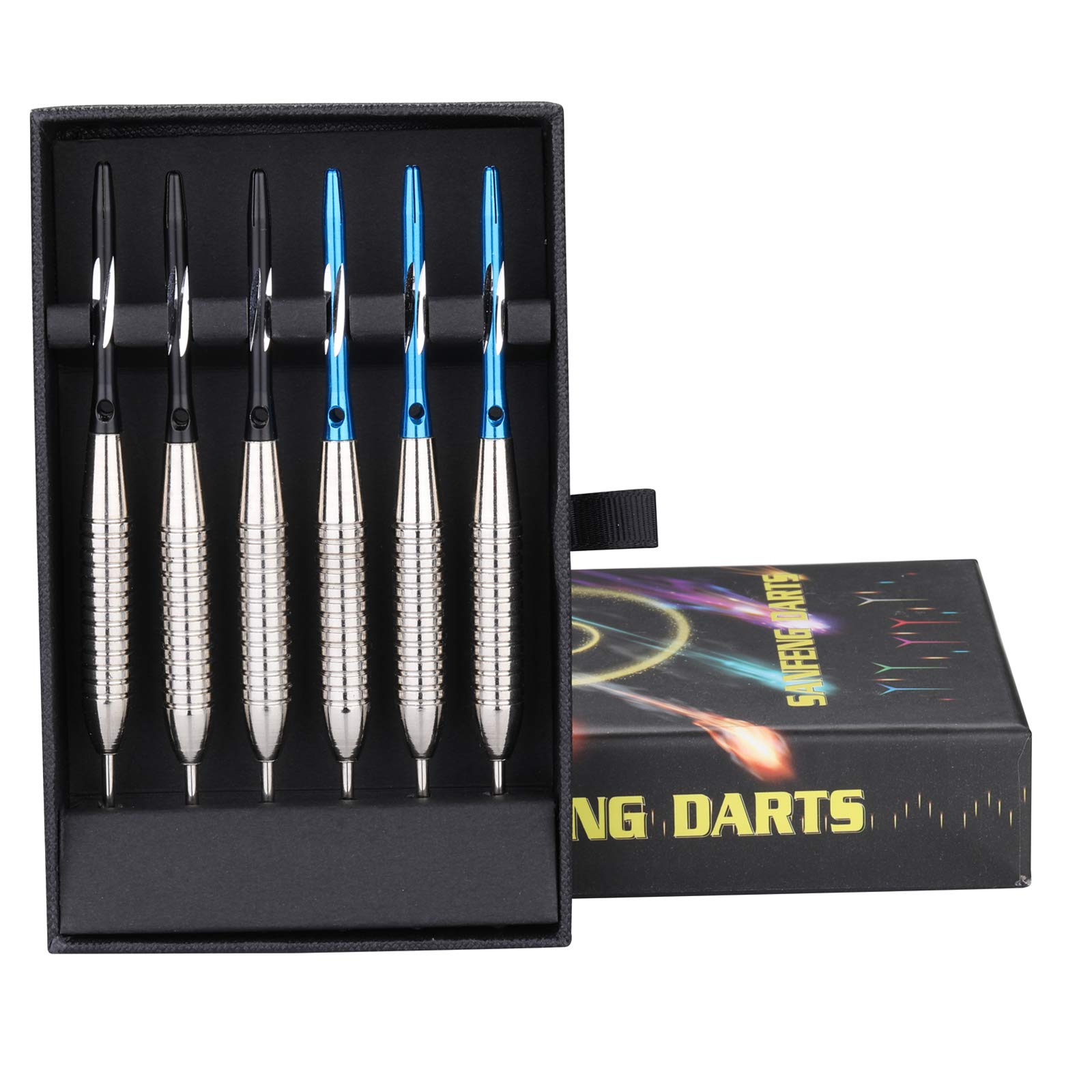 Steel Tip DartsSet Of 6, 24 Grams With Portable Storage Case - Opticdeals