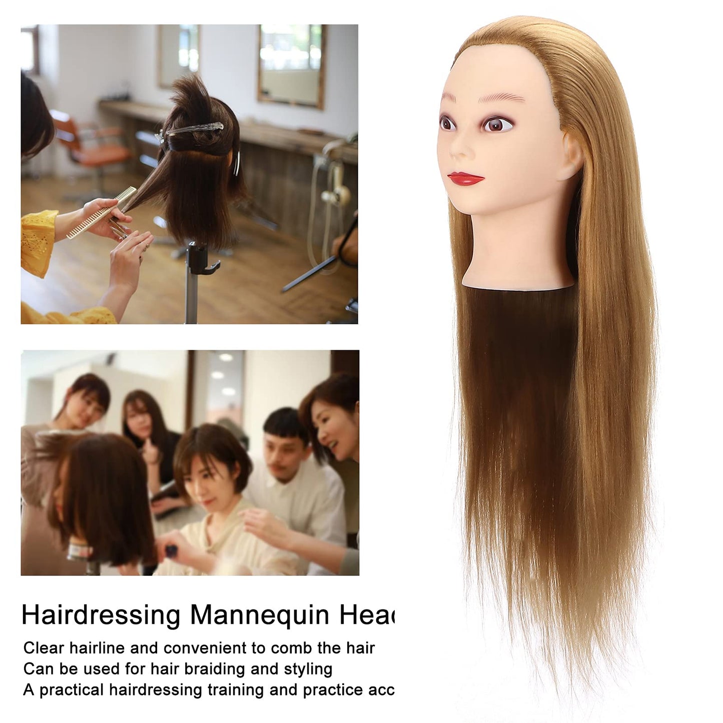 Hair Mannequin Head, Hair Hairdresser Cosmetology Training  Mannequin Head - Opticdeals