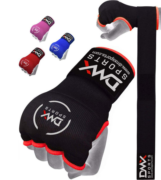 MMA Training Gloves With Wrist Wraps Padded Size L Black - Opticdeals