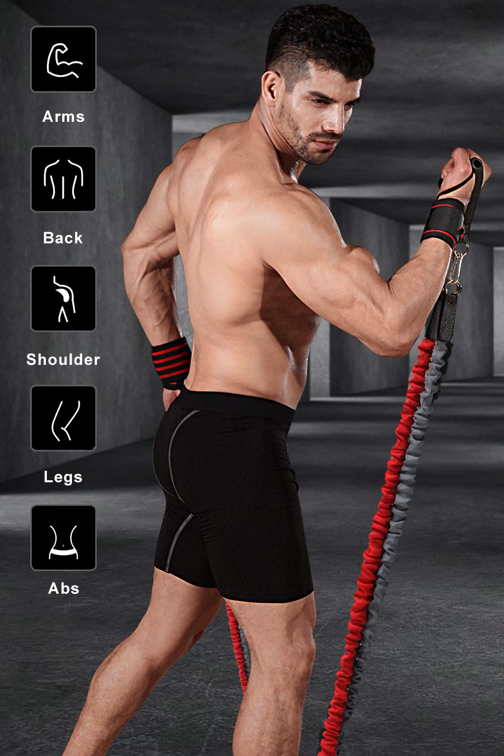 Resistance Bands Set ,Stackable Up to 150 lbs Of Resistance. - Opticdeals