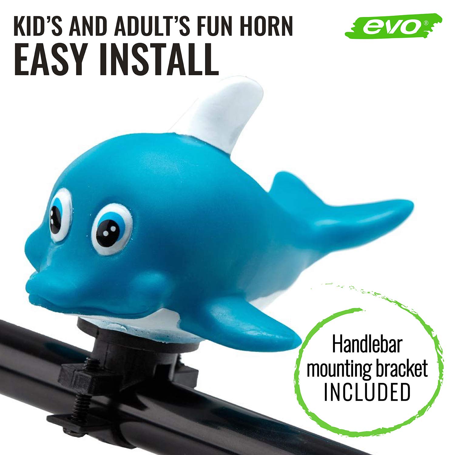 EVO Honk Honk Fun Bike Horn Bicycle Honker for Kids and Adults - Dinosaur - Opticdeals
