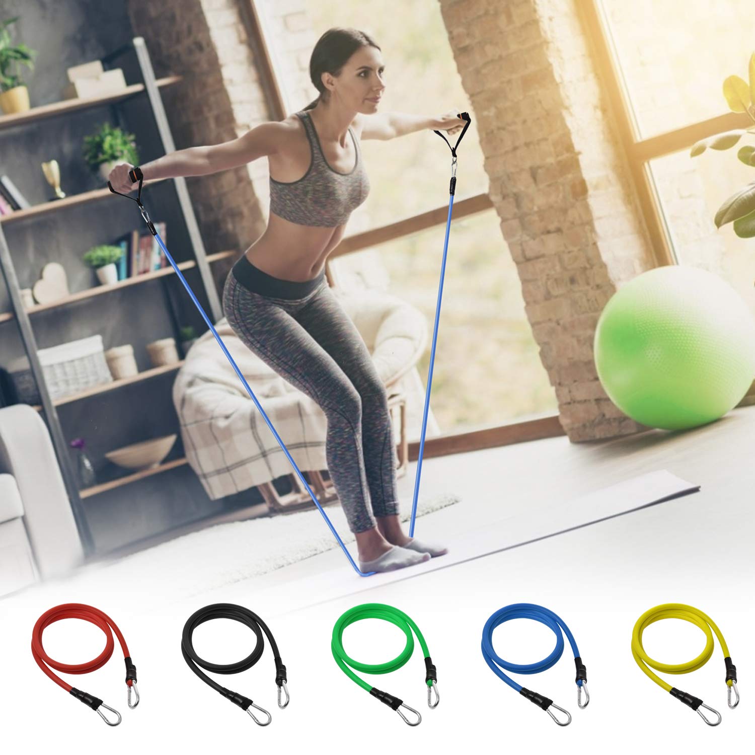 BOZOYYGH Resistance Bands Set - Workout Bands Resistance for Men Women - Professional Exercise Bands Set - Resistance Bands with Handles, Ankle Straps - Opticdeals