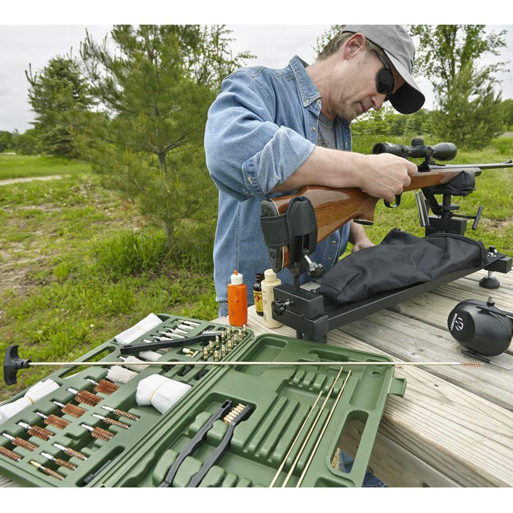 Universal Gun Cleaning Kit With Case - Opticdeals